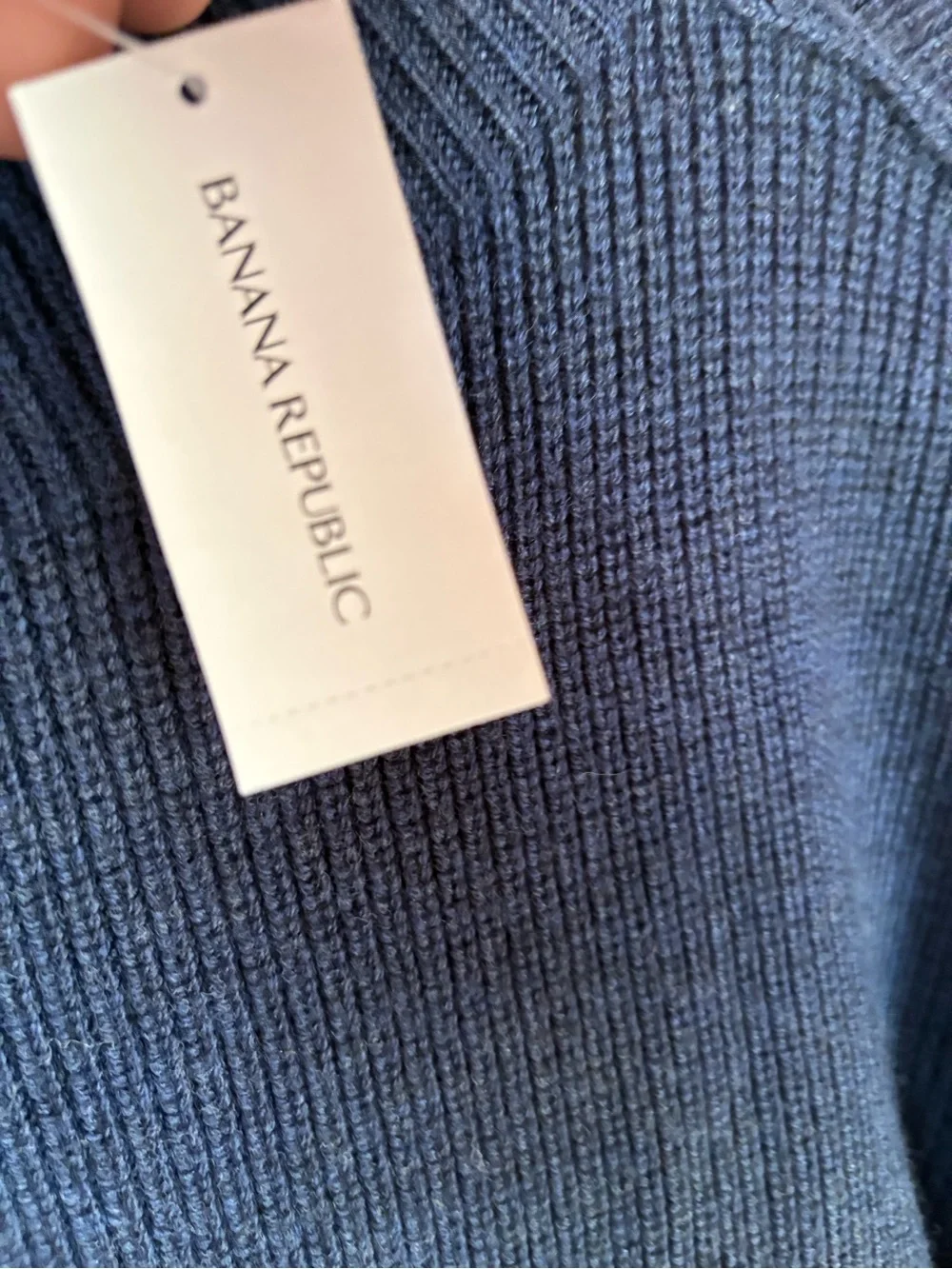 Banana Republic Merino Submariner Ribbed Turtleneck Sweater NWT XL Navy